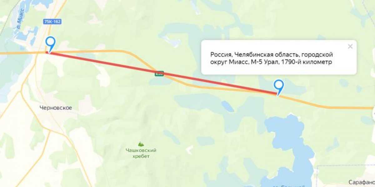 Трасса м5 урал карта