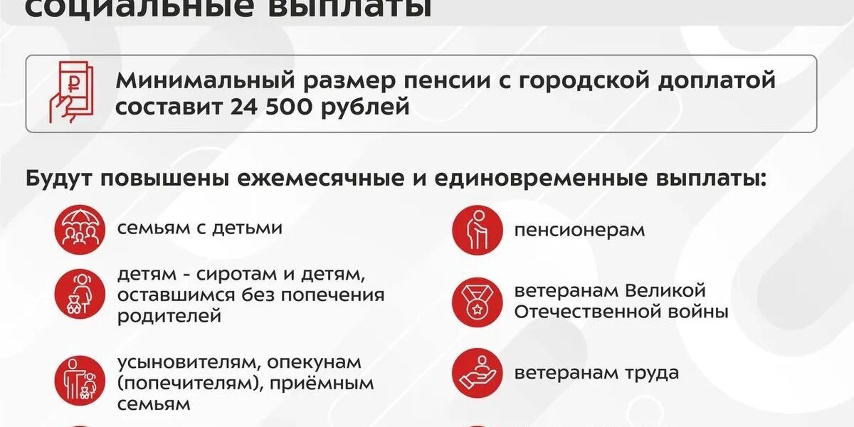 В Москве с 1 января увеличат пенсии и социальные денежные выплаты на 2024 год