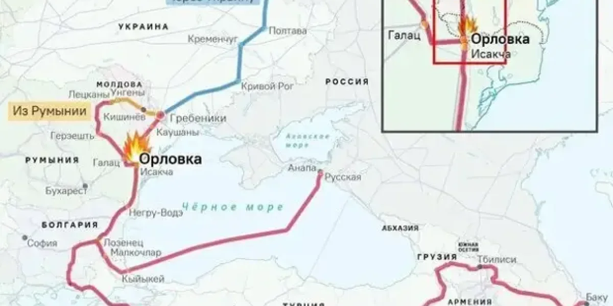 Зарево, видное в Румынии. К ужасу Азербайджана поражен стратегический объект Украины