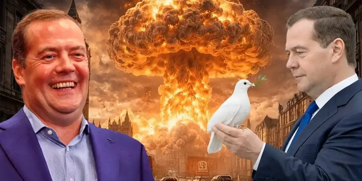 «Пусть ЕС извинится и попросит нефти с газом»: Медведев передумал топить Британию и грозить Западу ядерными нейролептиками типа «Ярс» и «Сармат» «Пусть ЕС извинится и попросит нефти с газом»: Медведев передумал топить Британию и грозить Западу ядерными нейролептиками типа «Ярс» и «Сармат»